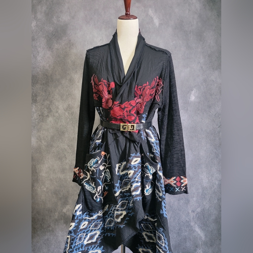 Cotton Embroidered Coat/Wrap/Jacket ☆ Boho - Picture 4 of 8